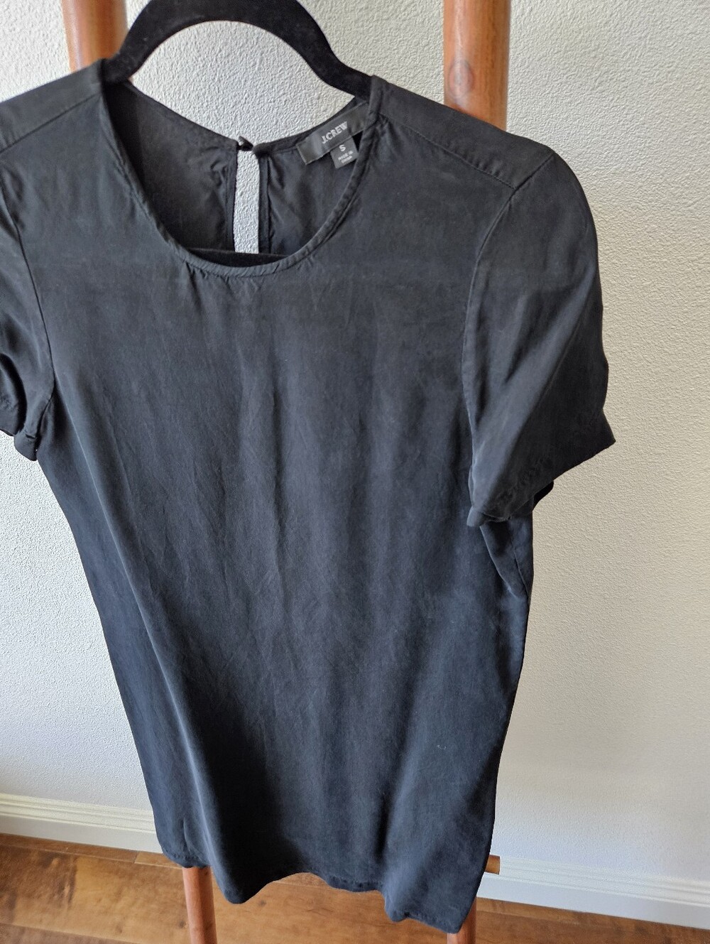 J. Crew Cupro T-shirt Black dress - Picture 5 of 14